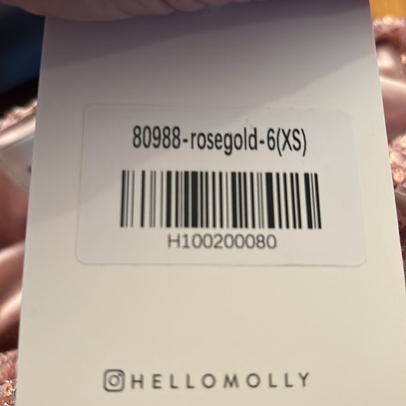 NWT Hello Molly Rose Gold sequins midi dress - Picture 4 of 7
